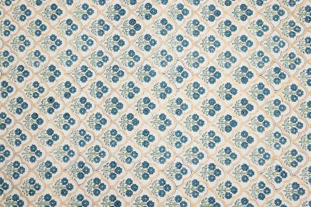 Håndtrykket gavepapir – Trellis Indigo