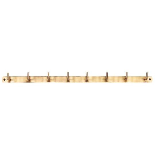 Knaggrekke med 8 knagger – antikk messing