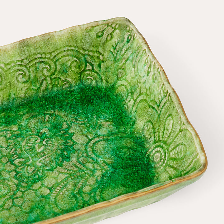 Sthål Liten gratengform Seaweed – 23 × 15 cm
