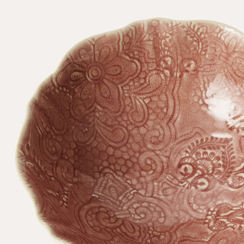 Sthål Arabesque Bowl – Old Rose (26 cm)