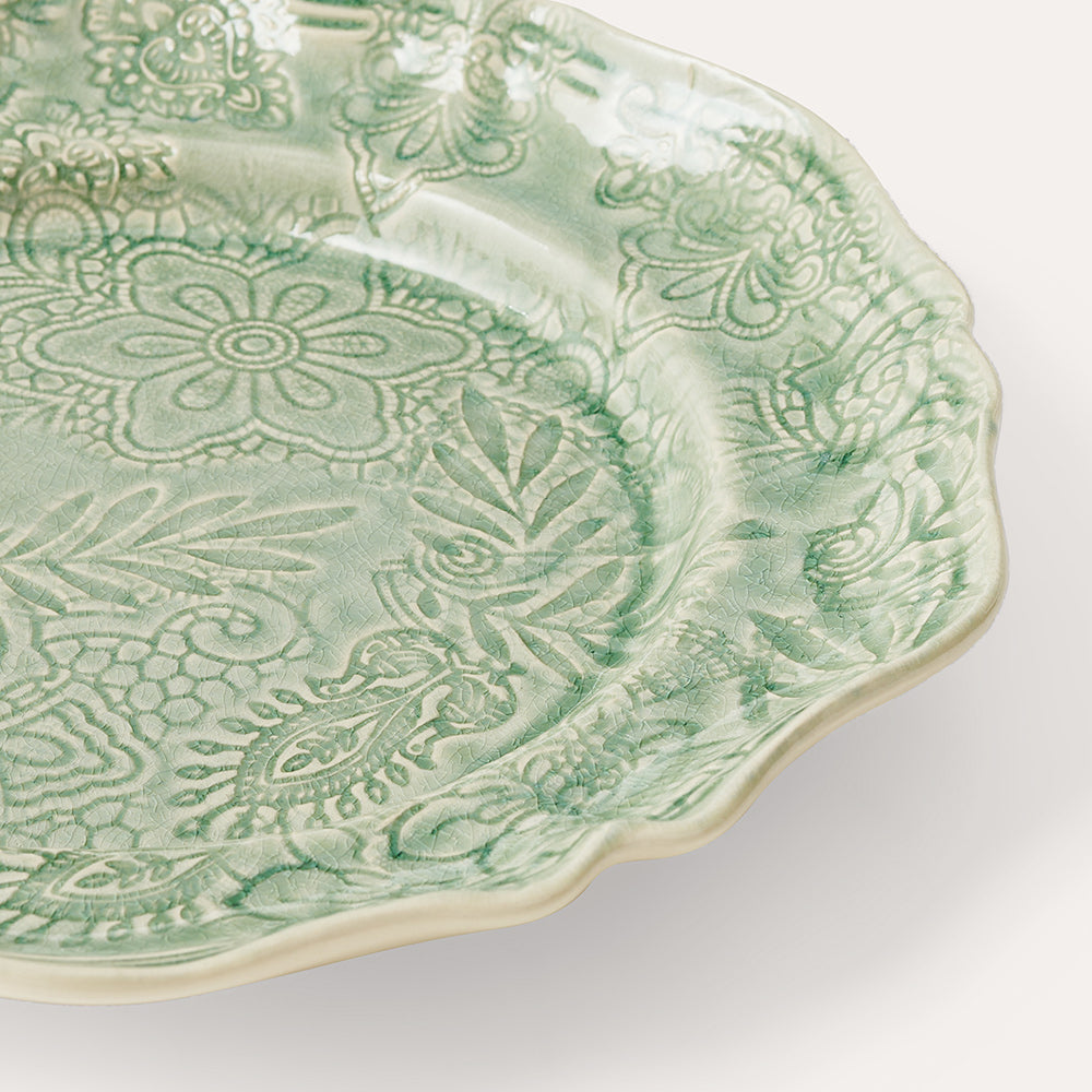 Sthål Stort rundt fat Antique – 34 cm