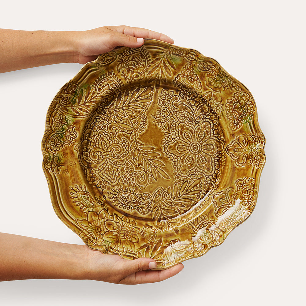 Sthål Stort rundt fat Pineapple – 34 cm