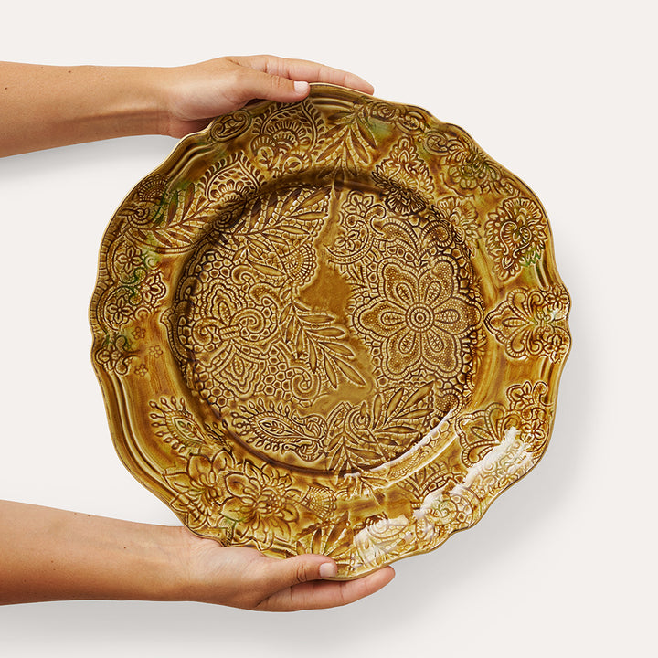 Sthål Stort rundt fat Pineapple – 34 cm