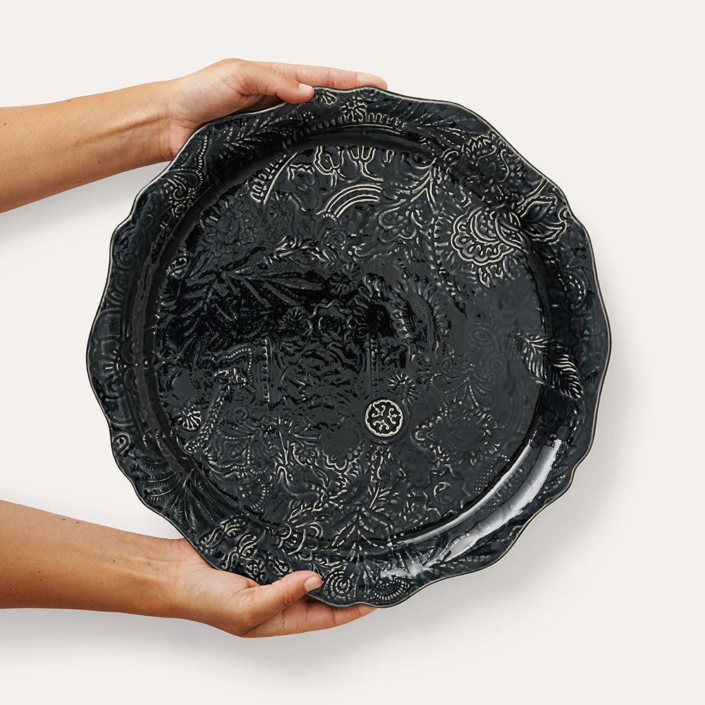 Sthål Rundt serveringsfat / pizzatallerken Thunder – 34 cm