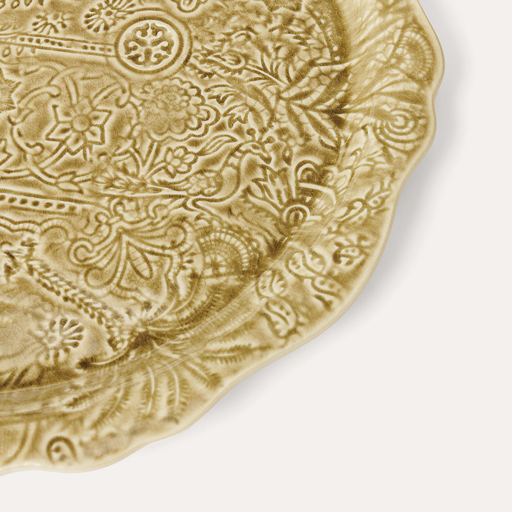 Sthål Rundt serveringsfat / pizzatallerken Sand – 34 cm