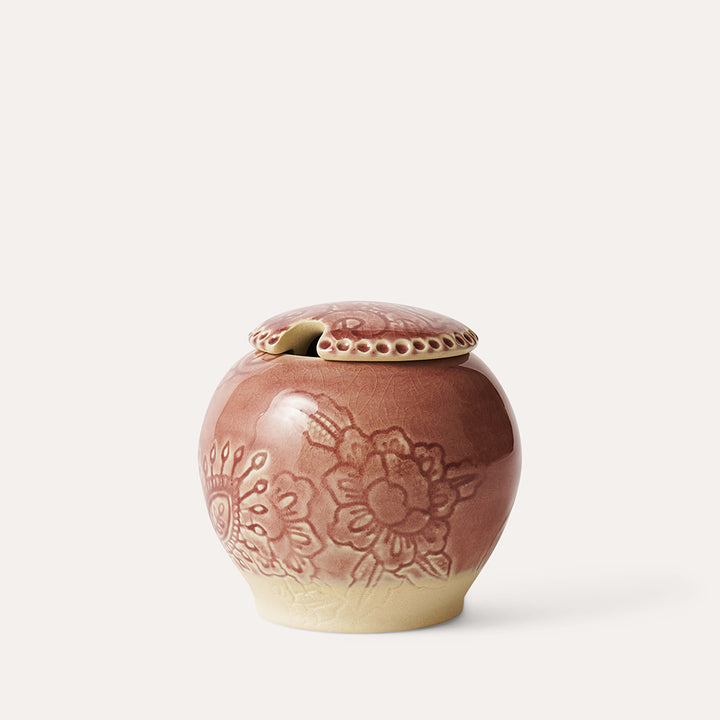 Sthål Sukkerbolle med lokk – Old Rose