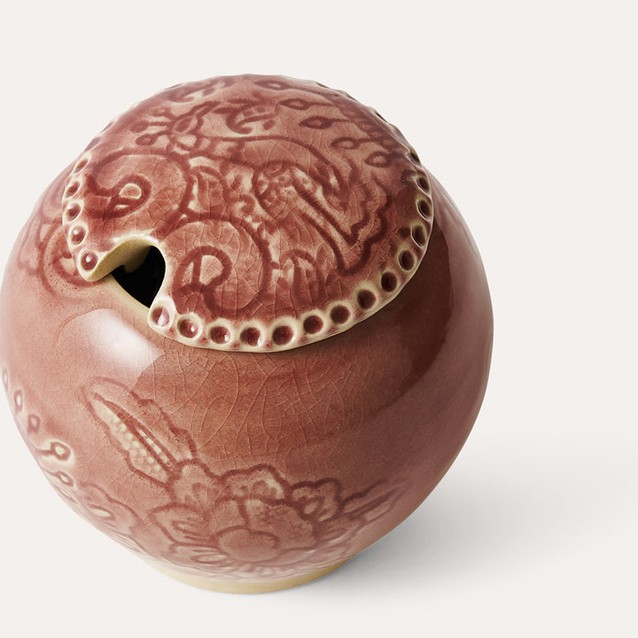 Sthål Sukkerbolle med lokk – Old Rose