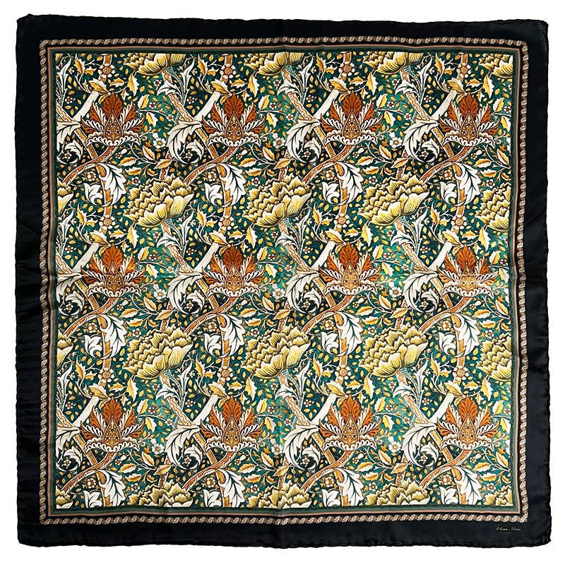 Silkesjal William Morris – Windrush Green | 90 × 90 cm