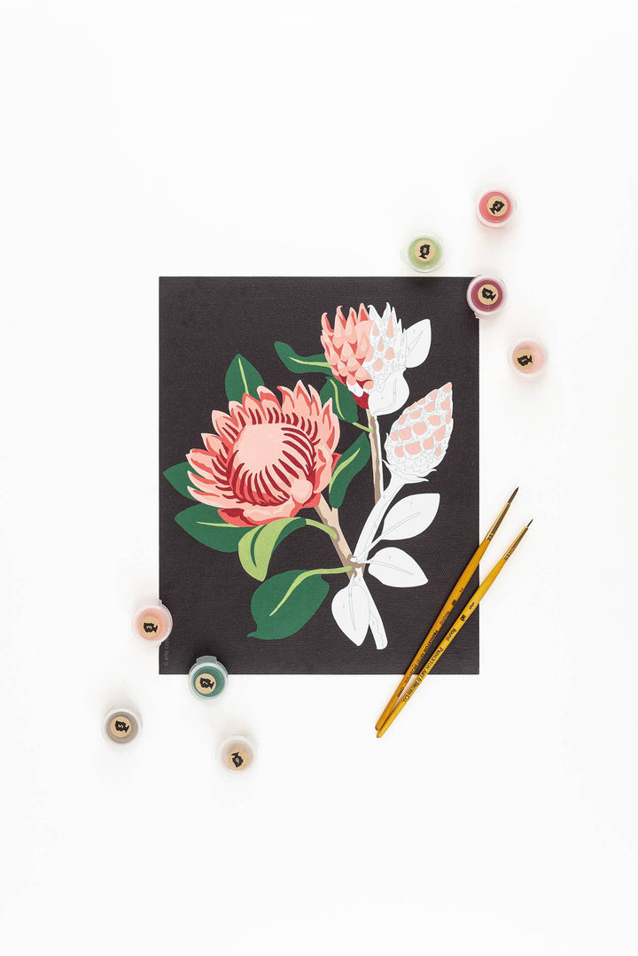 King Protea Blooms – Paint by Numbers