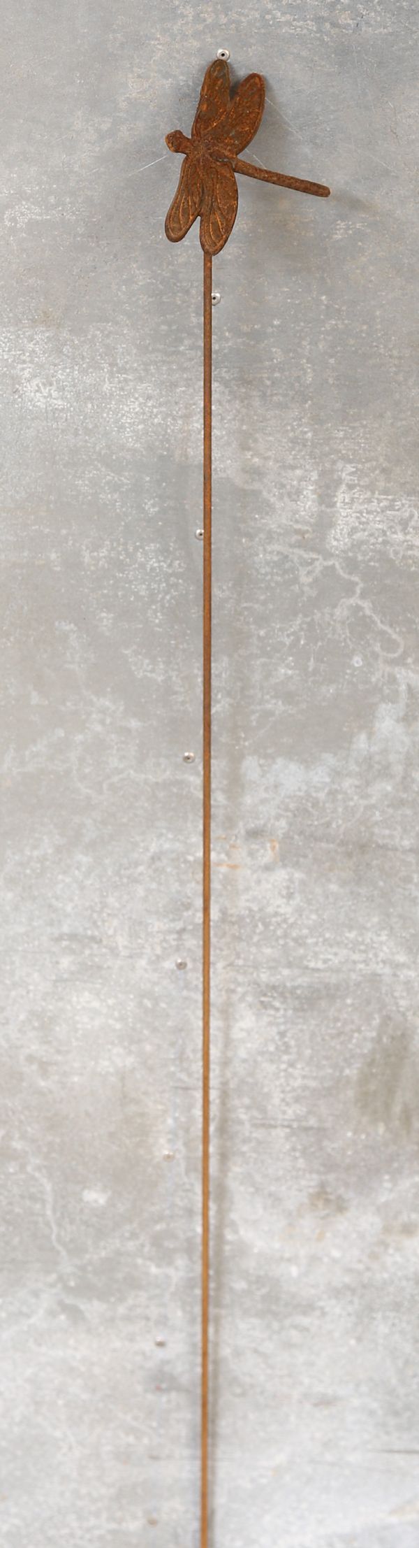Dekorativ øyenstikker på pinne – rustet metall