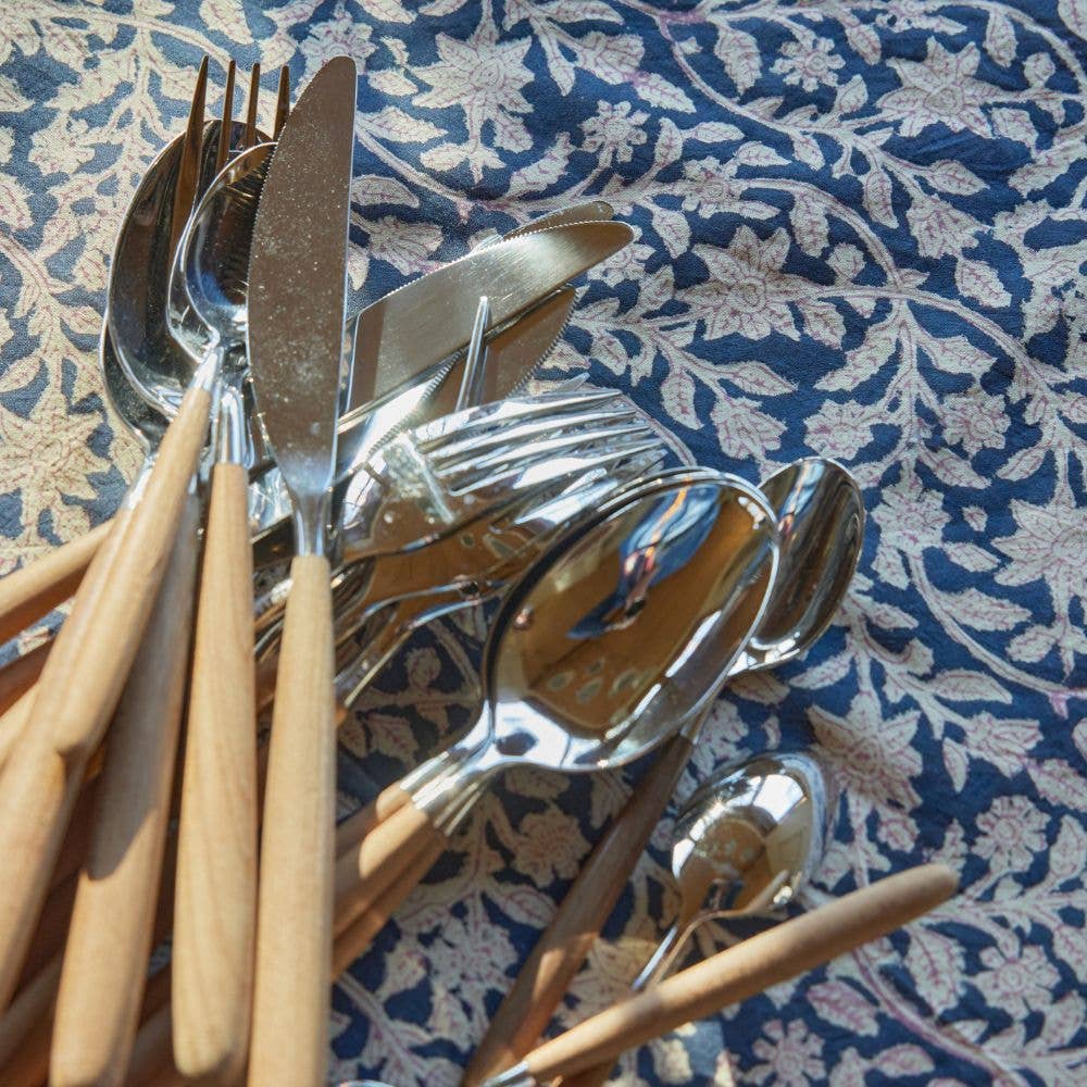 Håndtrykket duk - Goa Indigo