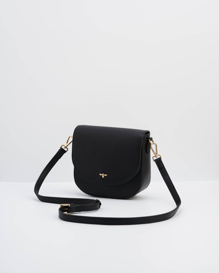 Beth Saddle Crossbody - sort