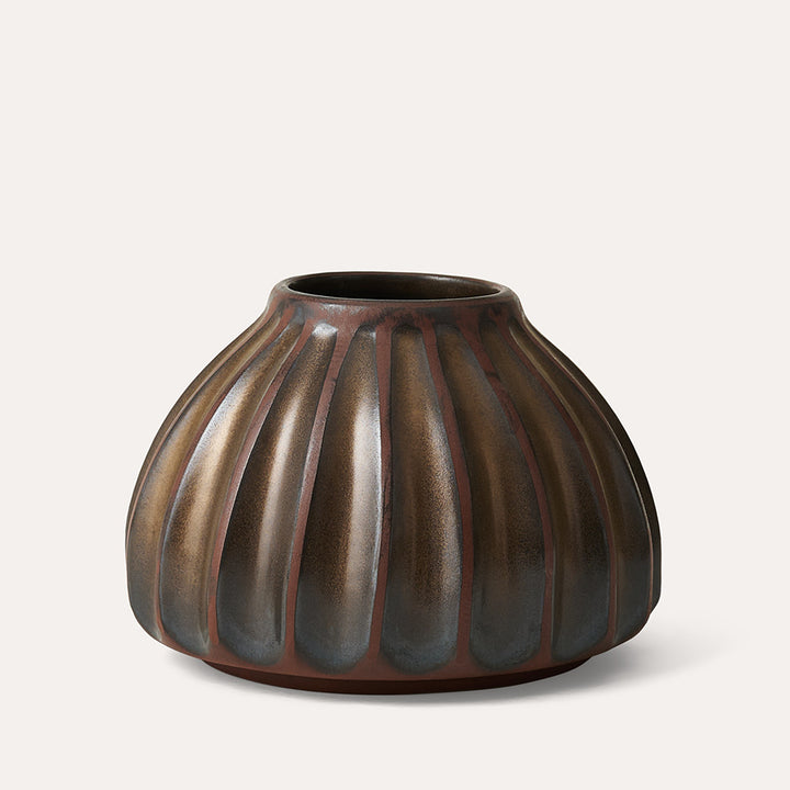 Sthål Salon liten rund vase – Bronse