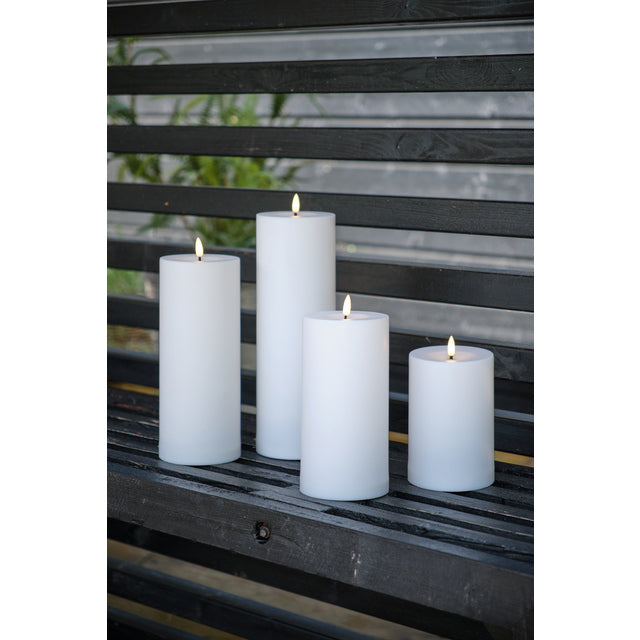 LED Utendørs Kubbelys – D10 H25 cm, White
