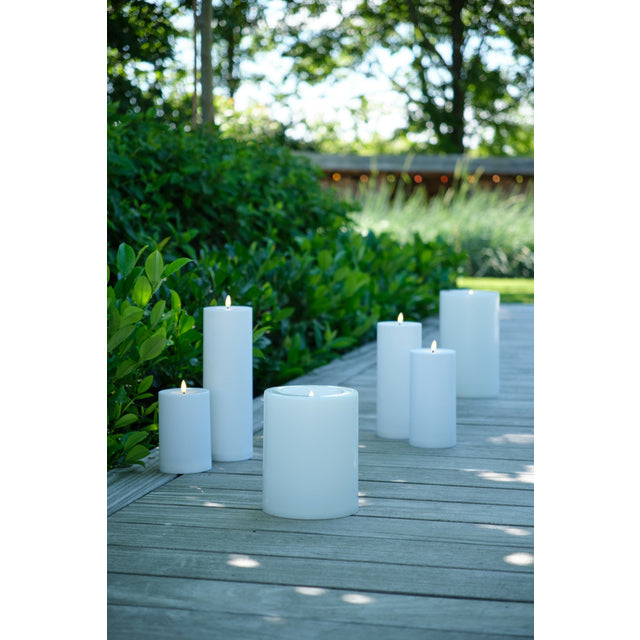 LED Utendørs Kubbelys – D10 H25 cm, White