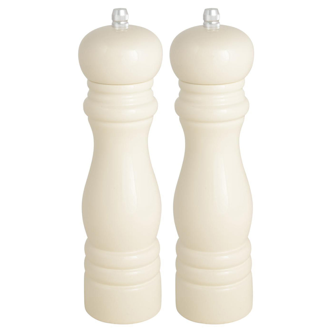 Salt- og pepperkvern i kremhvit – klassisk eleganse i tre