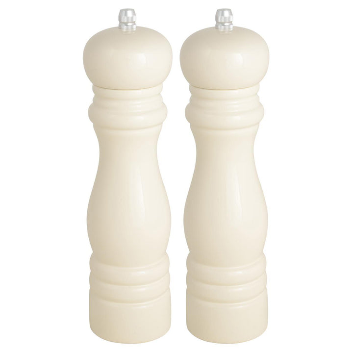Salt- og pepperkvern i kremhvit – klassisk eleganse i tre