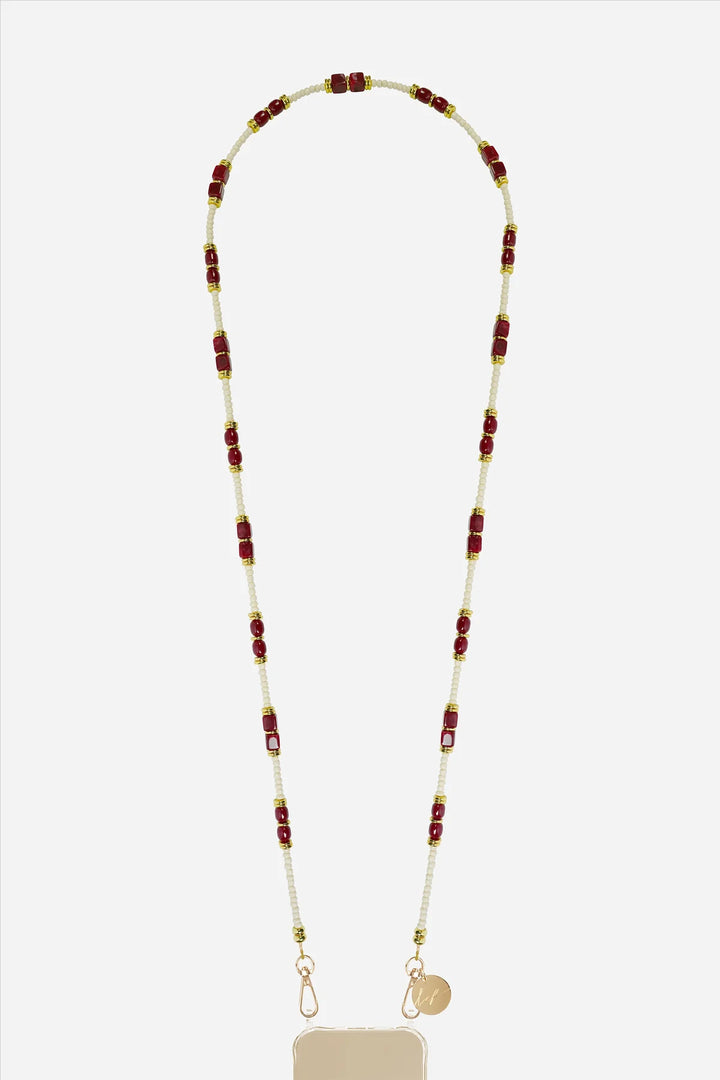 Mina – Beige / Bordeaux