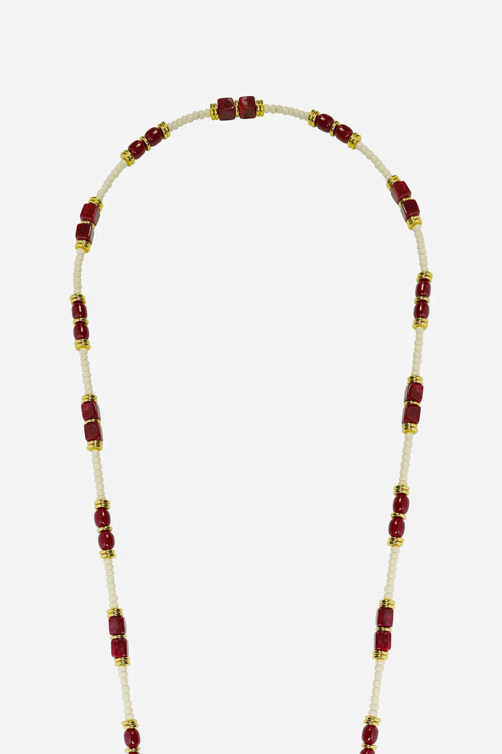 Mina – Beige / Bordeaux