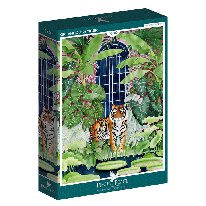 Greenhouse Tiger Puslespill 1000 brikker - Illustrert av Bex Parkin