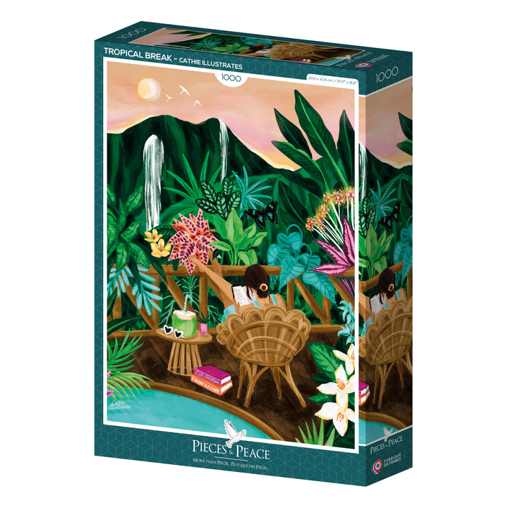 Tropical Interlude Puslespill 1000 briller - Ilustrert av Cathie Illustrates