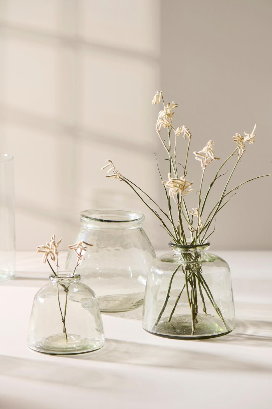 Munnblåst vase – klart glass