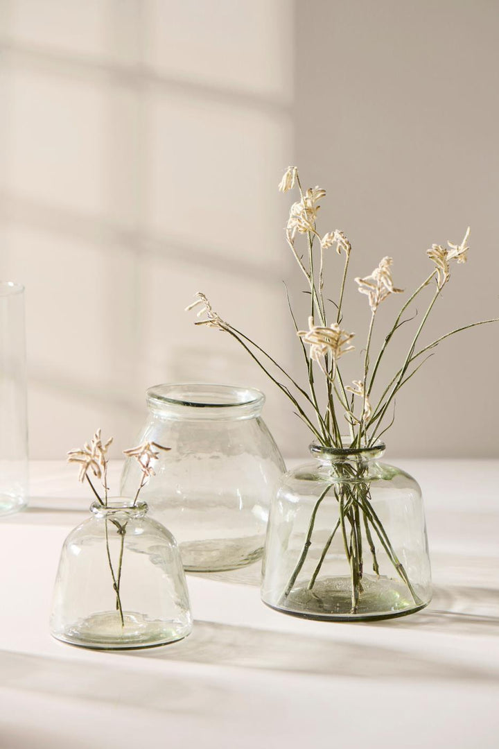 Munnblåst vase – klart glass