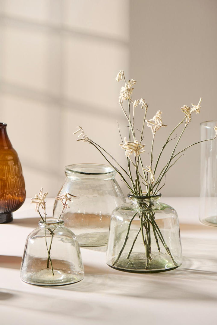 Munnblåst vase – klart glass