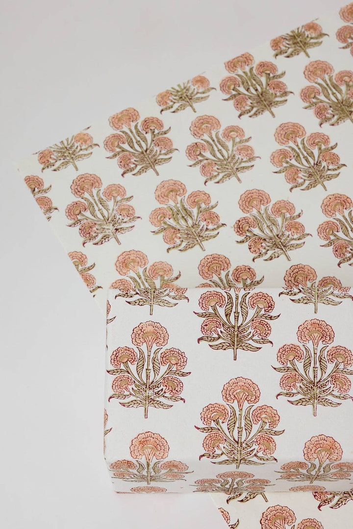 Håndtrykket gavepapir – Aurora Terracotta