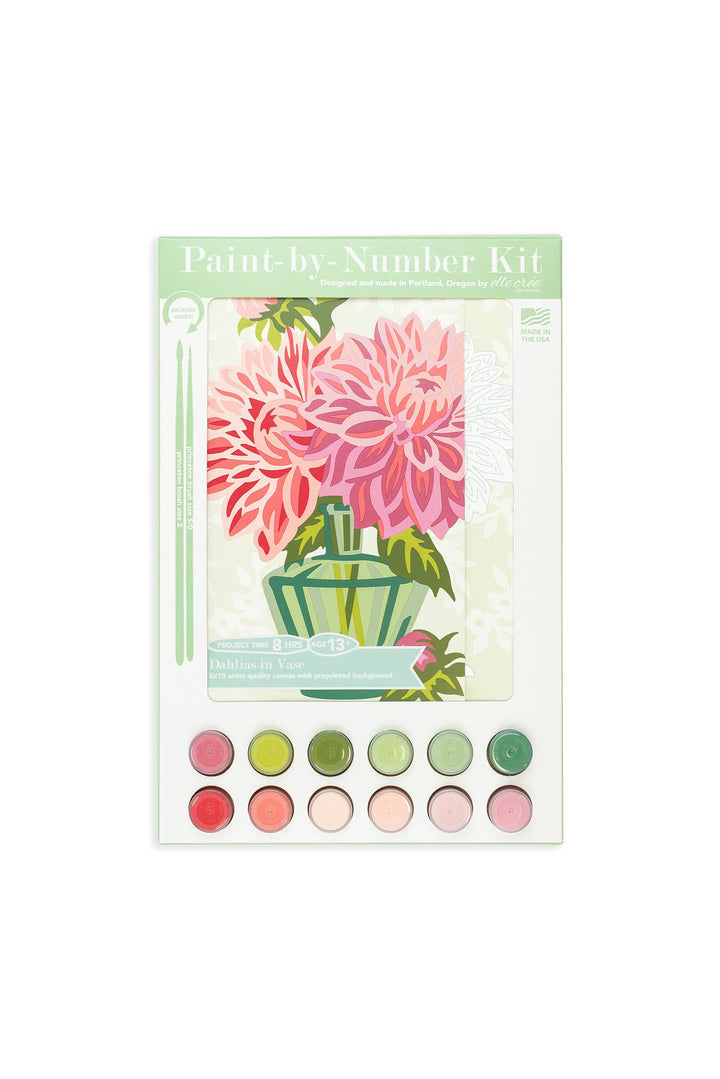 Dahlias in Vase – Paint by Numbers