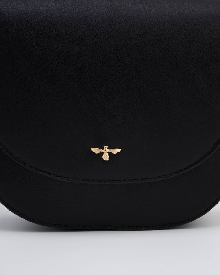 Beth Saddle Crossbody - sort