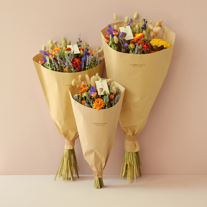 Tørket Blomsterbukett – Field Bouquet Orange (Large)