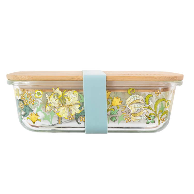 Matboks i glass - William Morris "Golden Lily"