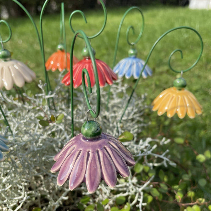 Ceramic Flower Fairytale Flower, Plant stake