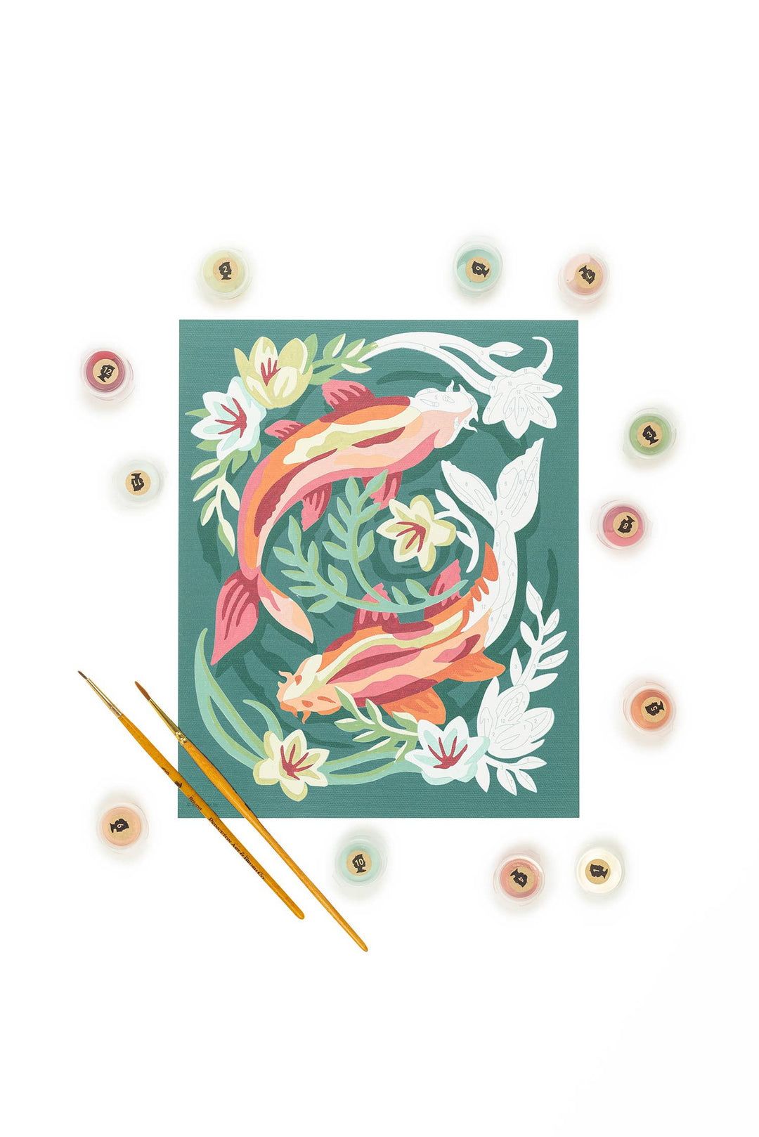 Koi Fish in Pond – Paint by Numbers