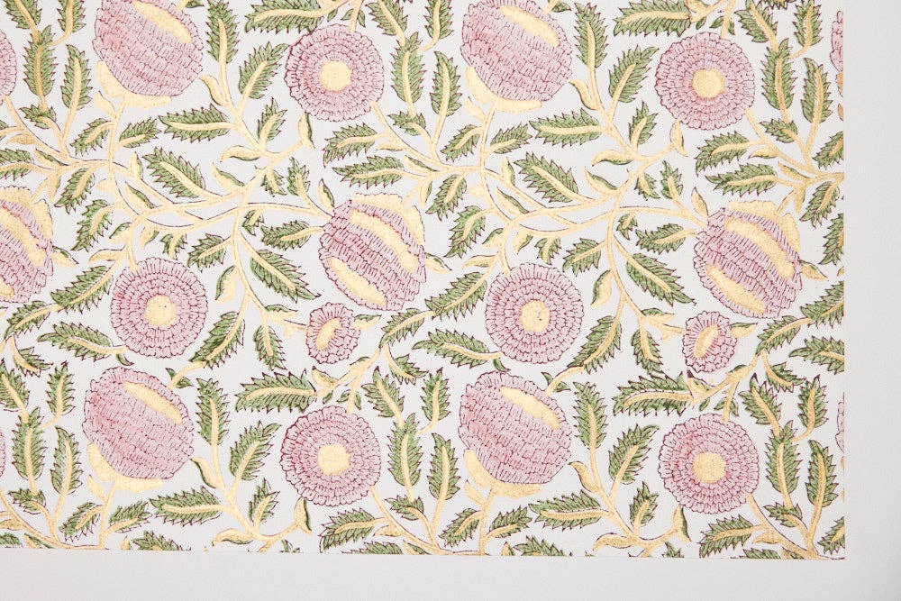 Håndtrykket gavepapir – Marigold Glitz Blush