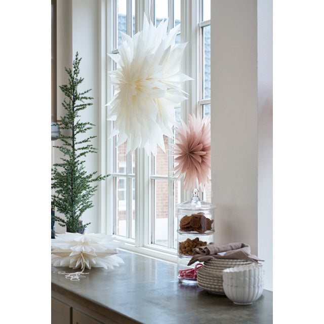 Palisia papirstjerne – Off White, 80 × 80 cm