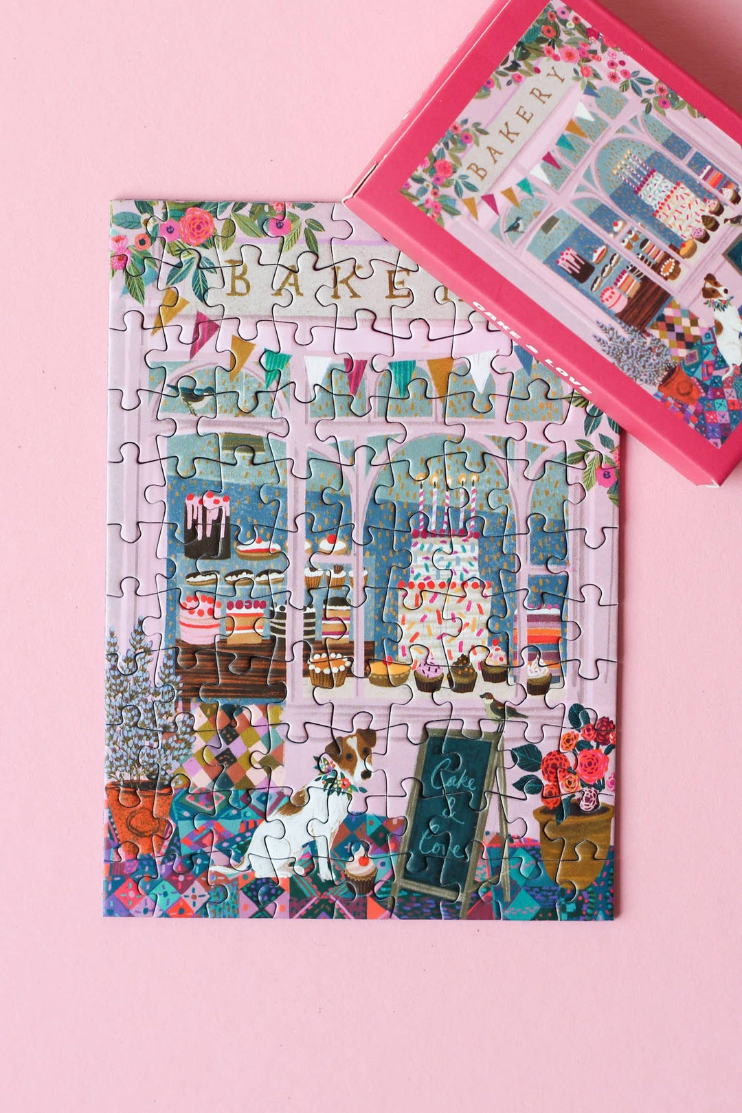 Cake & Love Minipuslespill – Illustrert av Victoria Ball (99 brikker)