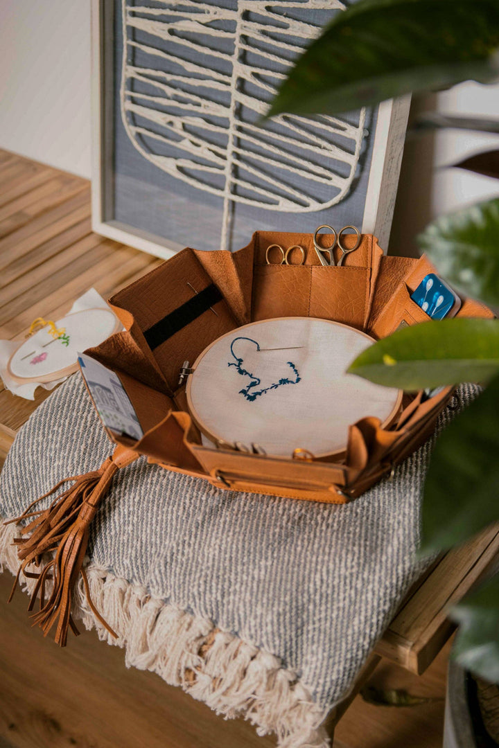 Eksklusiv oppbevaringsboks i ekte skinn