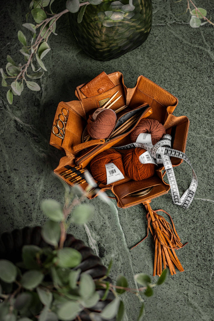 Eksklusiv oppbevaringsboks i ekte skinn