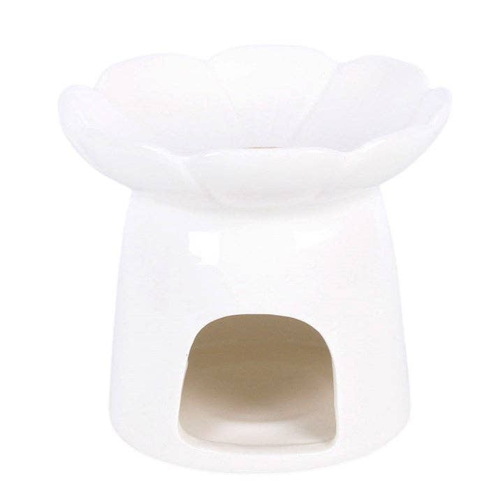 Hvit peon – duftlampe for duftvoks og duftolje