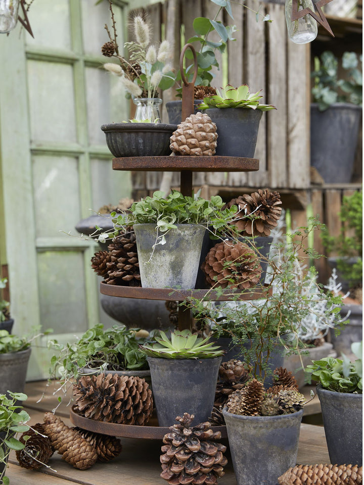 Etasjestativ i rustikt jern