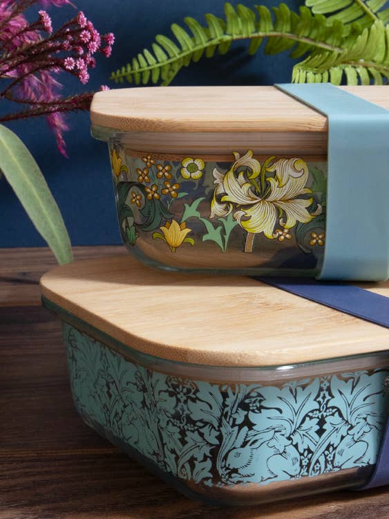 Matboks i glass - William Morris "Golden Lily"