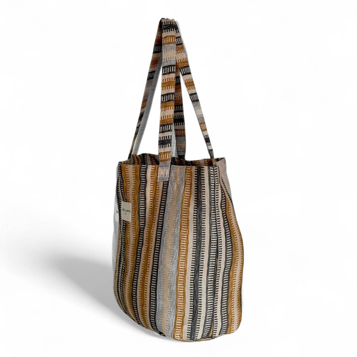 Large Shopper – Stripet jacquardveske