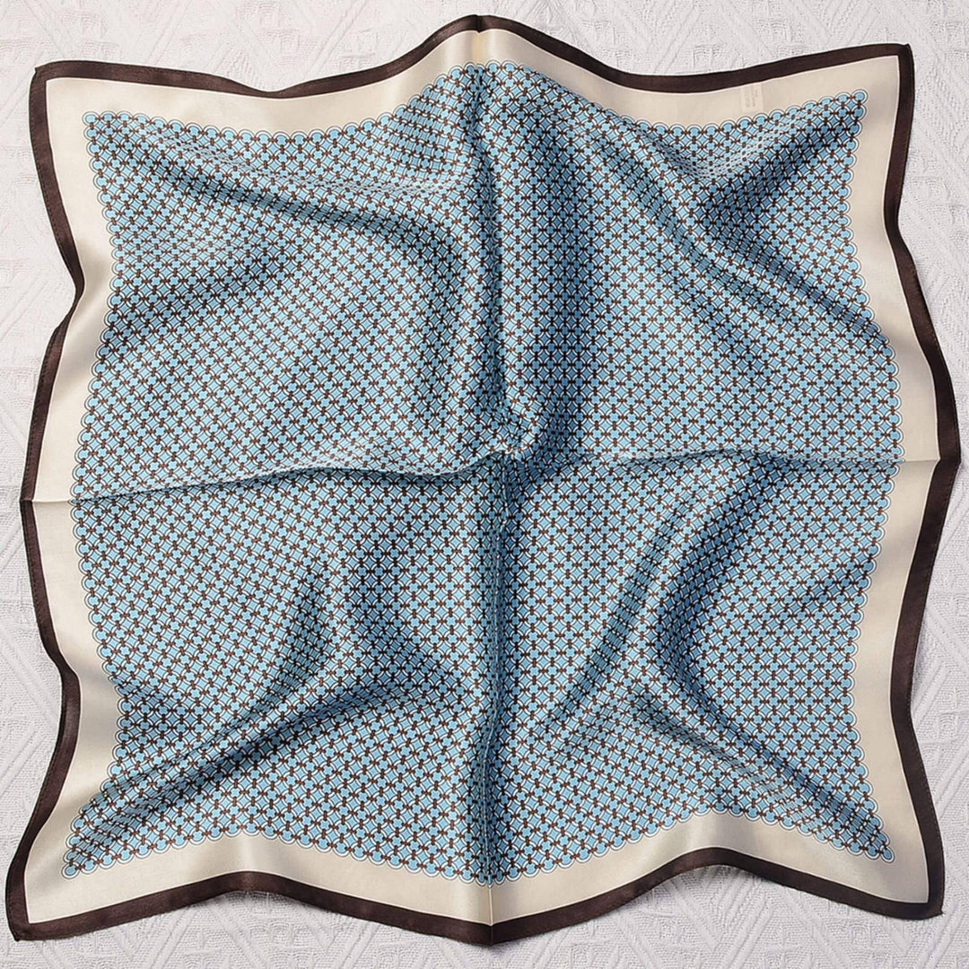 Silkeskjerf Lyseblå - 53x53 cm