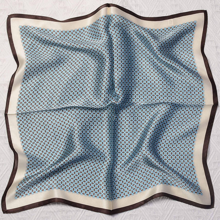 Silkeskjerf Lyseblå - 53x53 cm