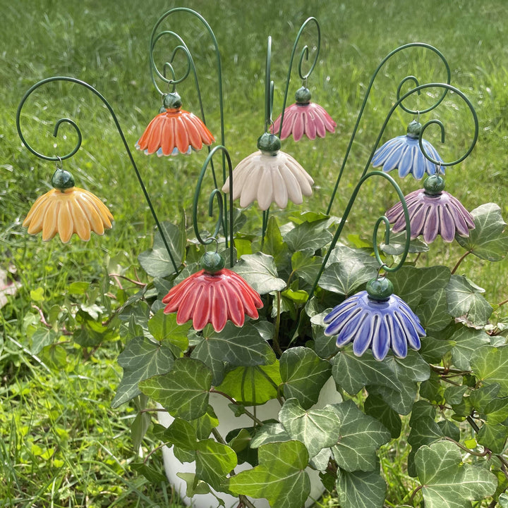 Ceramic Flower Fairytale Flower, Plant stake