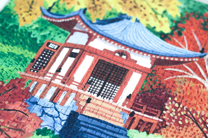 Kyoto Temple Puslespill 1000 brikker – Illustrert av Ellen Gözel-Niehoff