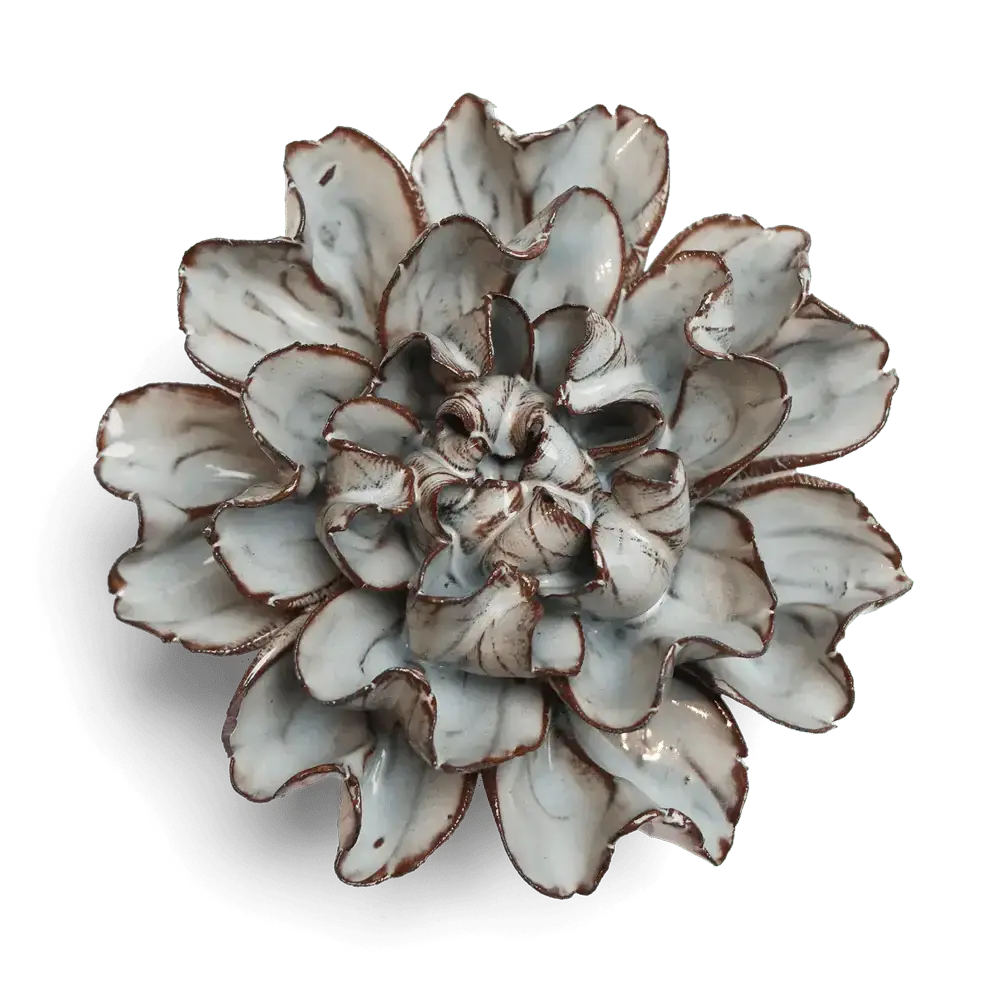 Keramisk blomst - Chocolate Mint Echo Lisianthus