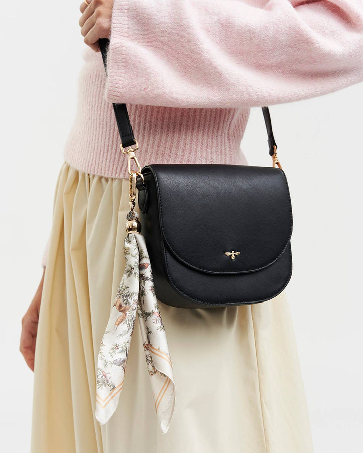 Beth Saddle Crossbody - sort